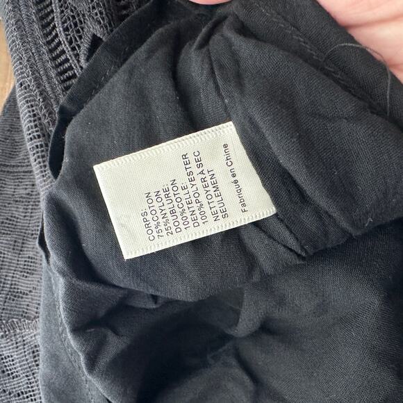 J.O.A Black Eyelet Dress - Small - Picture 8 of 8